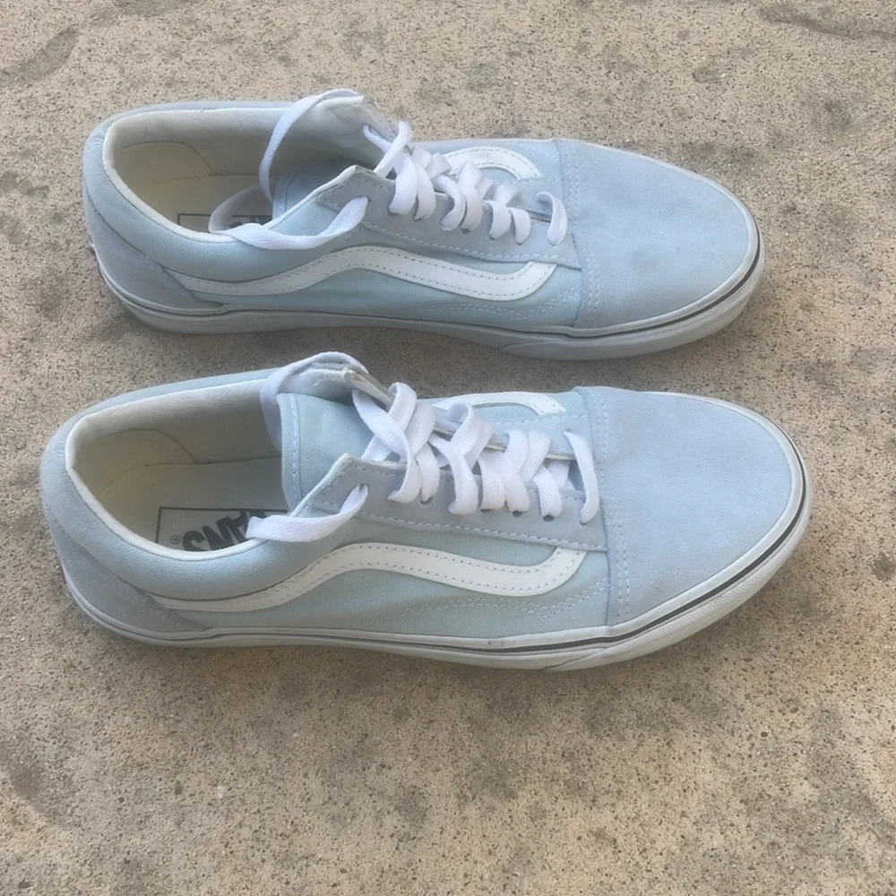 VANS Unisex Light Blue Old Skool Sneakers Women's Size 10 Men's Size 8.5